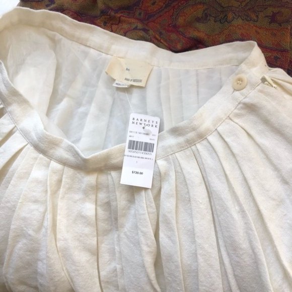 NWT Boy. BAND OF OUTSIDERS PLEATED Ivory White - Picture 5 of 11